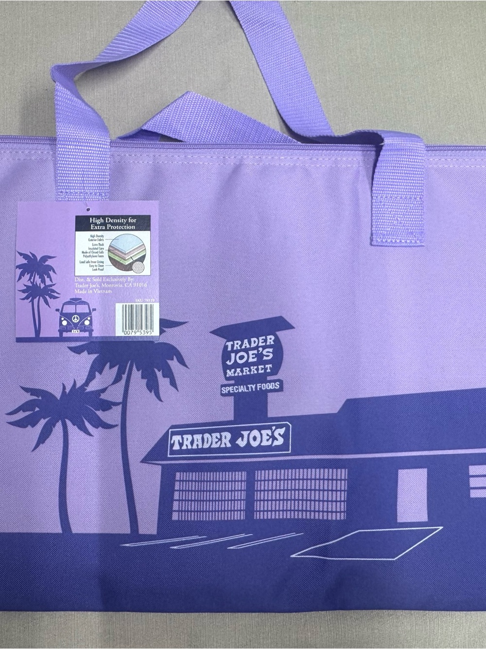 Trader Joe's Purple Reusable Tote Bag
